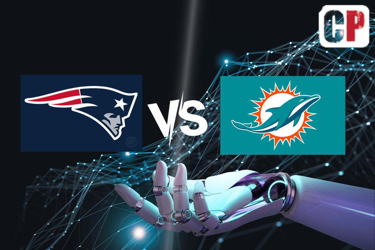 New England Patriots at Miami Dolphins AI NFL Prediction 10/29/2023