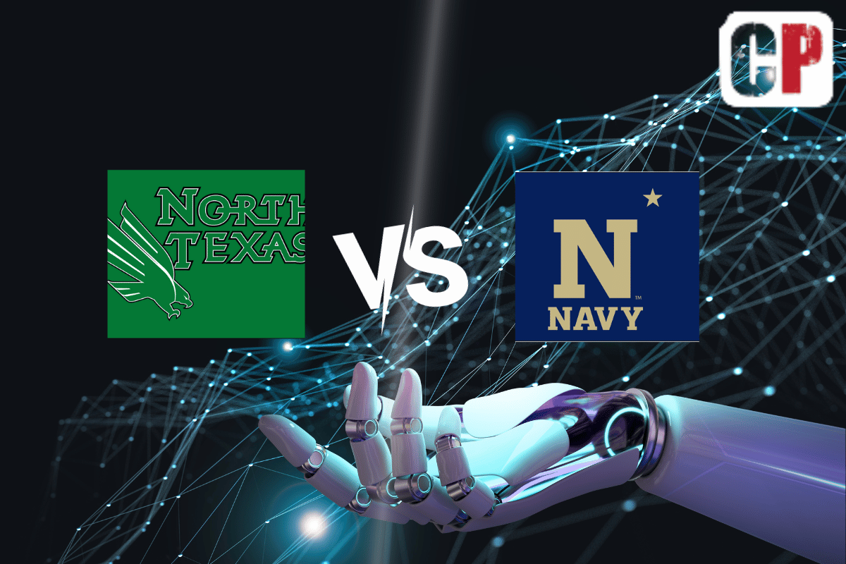 North Texas Mean Green at Navy Midshipmen AI NCAA Football Prediction 10/7/2023