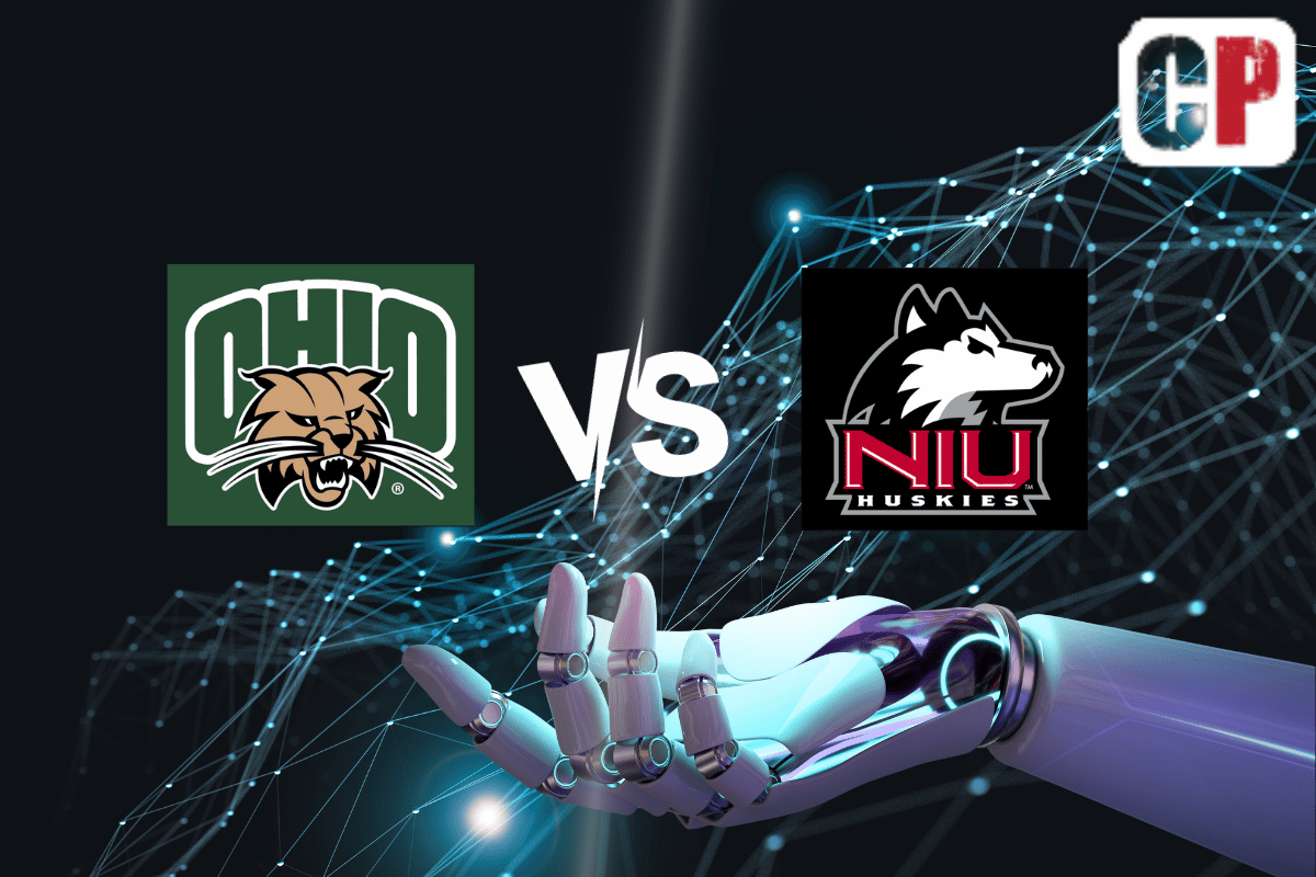Ohio Bobcats at Northern Illinois Huskies AI NCAA Football Prediction 10/14/2023