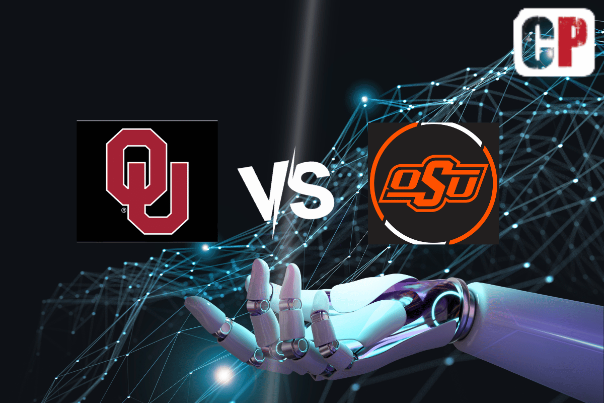 Oklahoma Sooners at Oklahoma State Cowboys AI NCAA Football Prediction 11/4/2023
