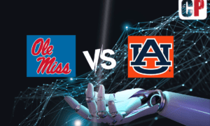 Ole Miss Rebels at Auburn Tigers AI NCAA Football Prediction 10/21/2023