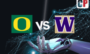 Oregon Ducks at Washington Huskies AI NCAA Football Prediction 10/14/2023