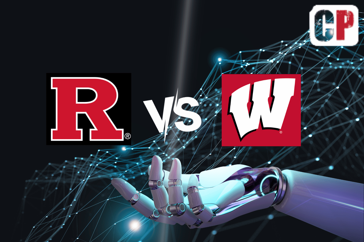 Rutgers Scarlet Knights at Wisconsin Badgers AI NCAA Football Prediction 10/7/2023