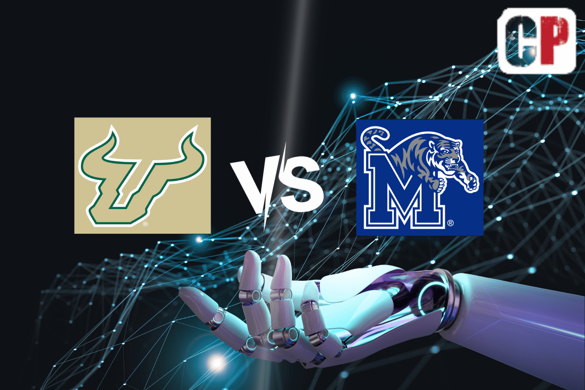 South Florida Bulls at Memphis Tigers AI NCAA Football Prediction 11/4/2023