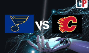 St. Louis Blues at Calgary Flames AI NHL Prediction 10/26/2023