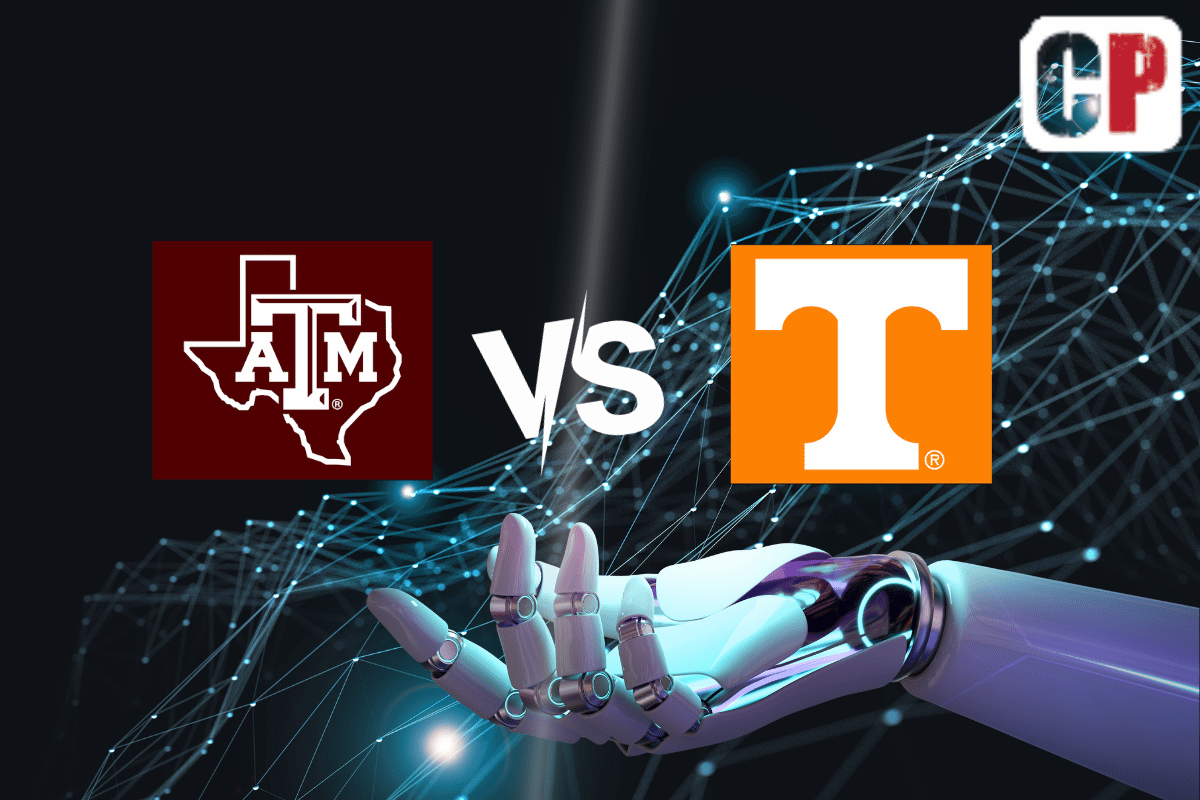 Texas A&M Aggies at Tennessee Volunteers AI NCAA Football Prediction 10/14/2023