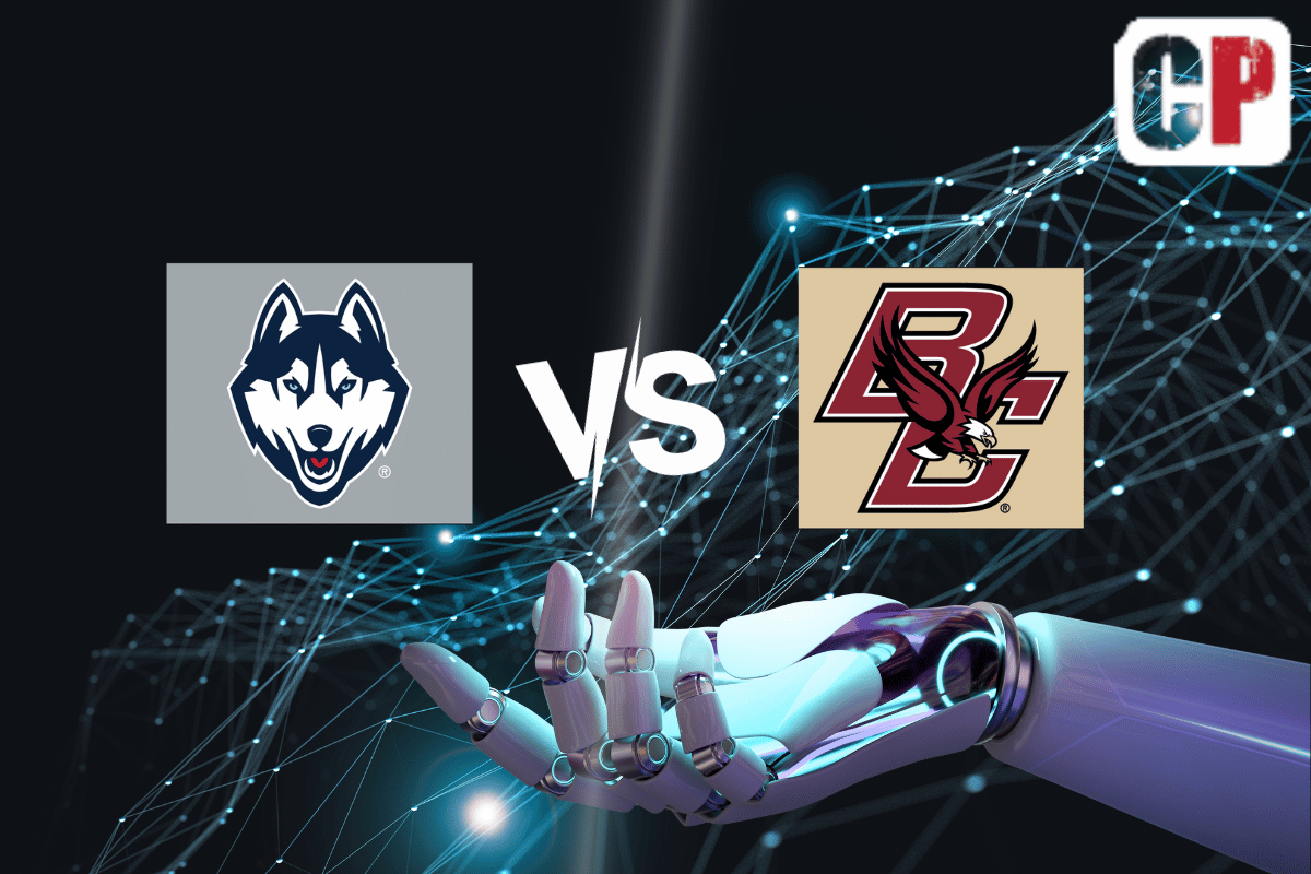 UConn Huskies at Boston College Eagles AI NCAA Football Prediction 10/28/2023