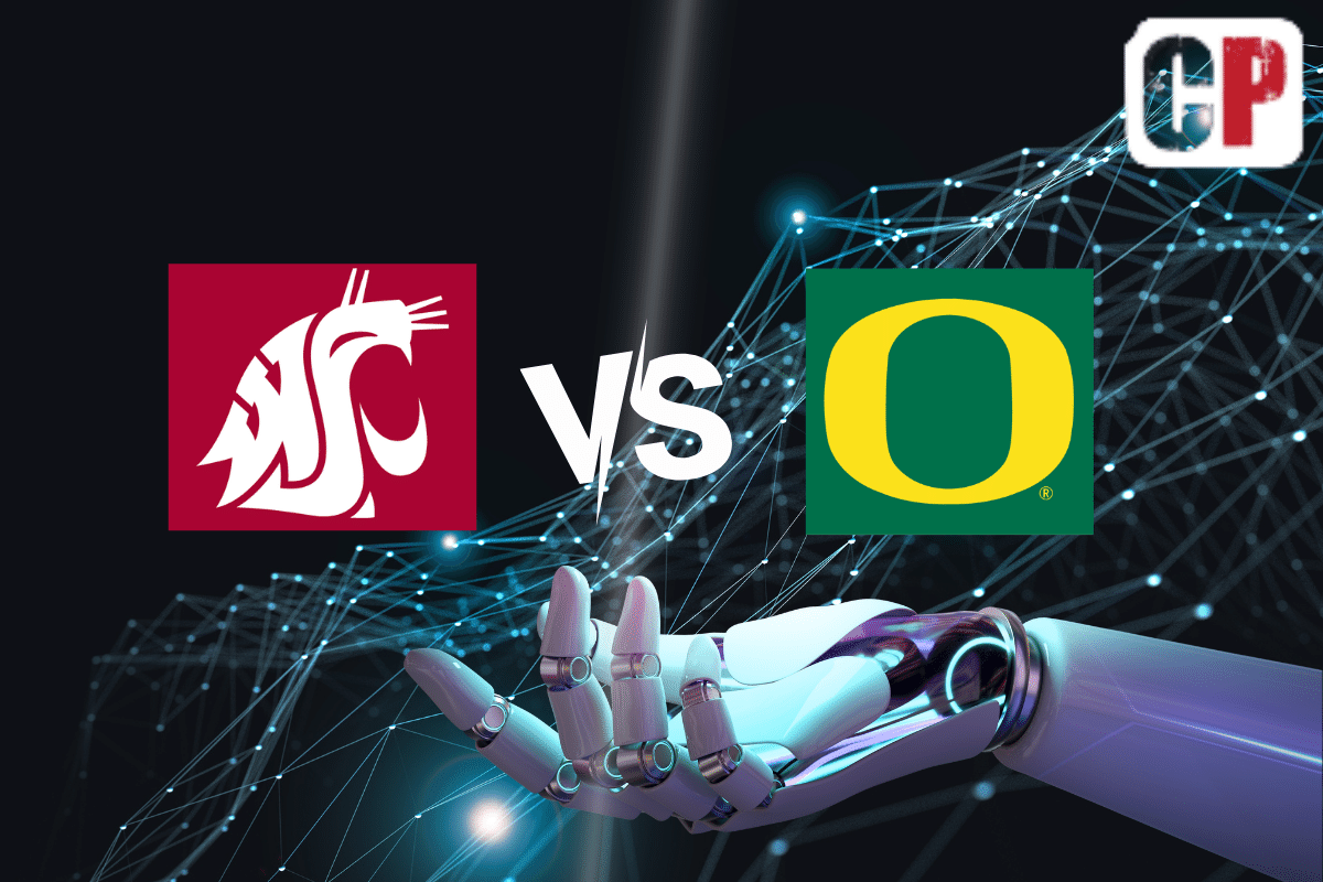Washington State Cougars at Oregon Ducks AI NCAA Football Prediction 10/21/2023