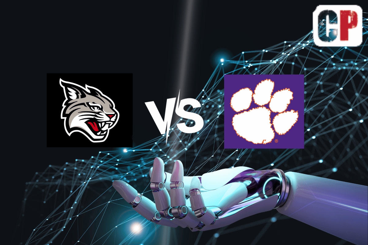Davidson Wildcats at Clemson Tigers AI NCAA Basketball Prediction 11/12/2023