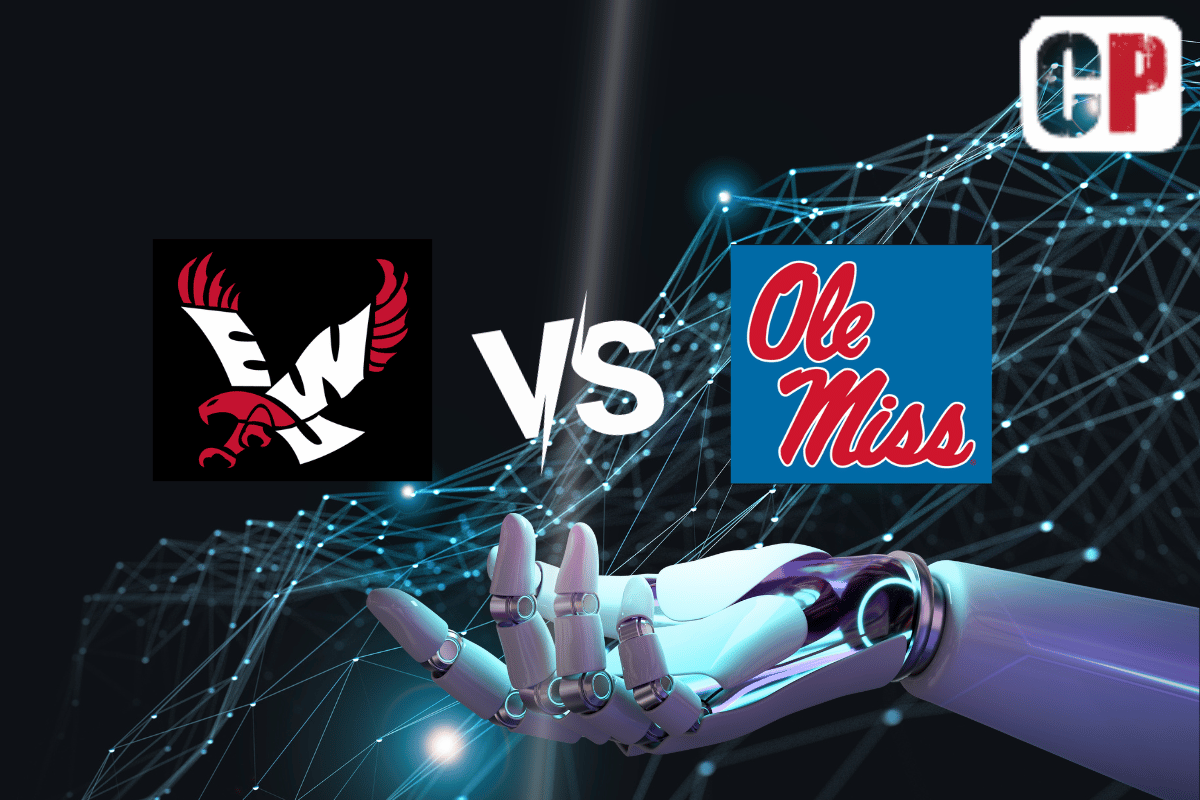 Eastern Washington Eagles at Ole Miss Rebels AI NCAA Basketball Prediction 11/10/2023