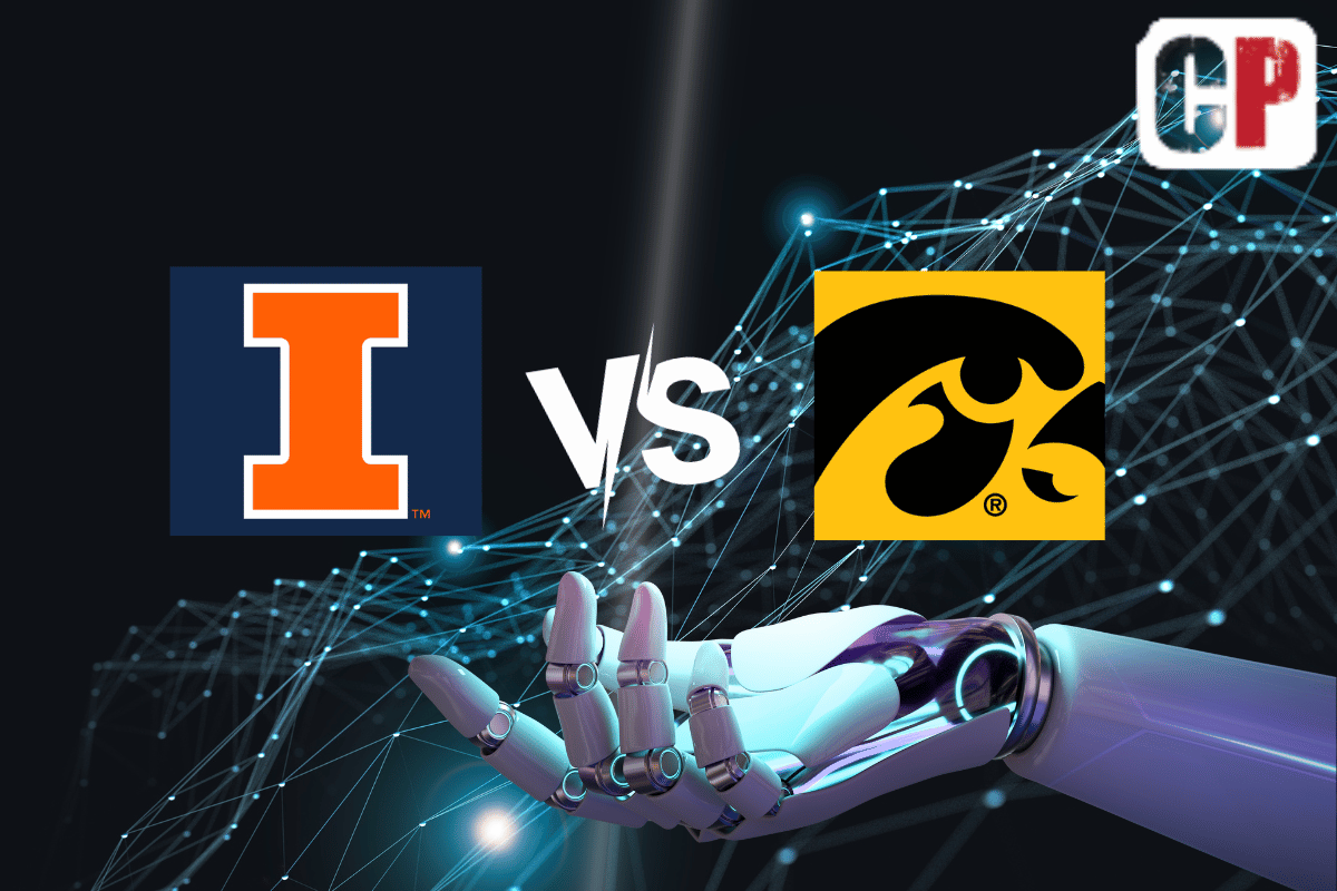 Illinois Fighting Illini at Iowa Hawkeyes AI NCAA Football Prediction 11/18/2023