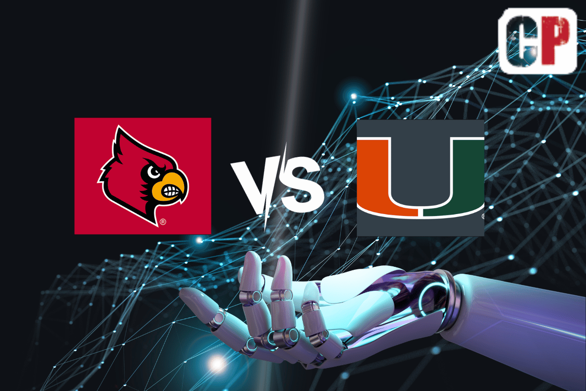 Louisville Cardinals at Miami Hurricanes AI NCAA Football Prediction 11/18/2023