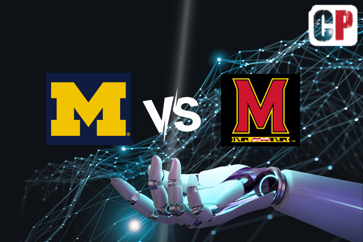 Michigan Wolverines at Maryland Terrapins AI NCAA Football Prediction 11/18/2023