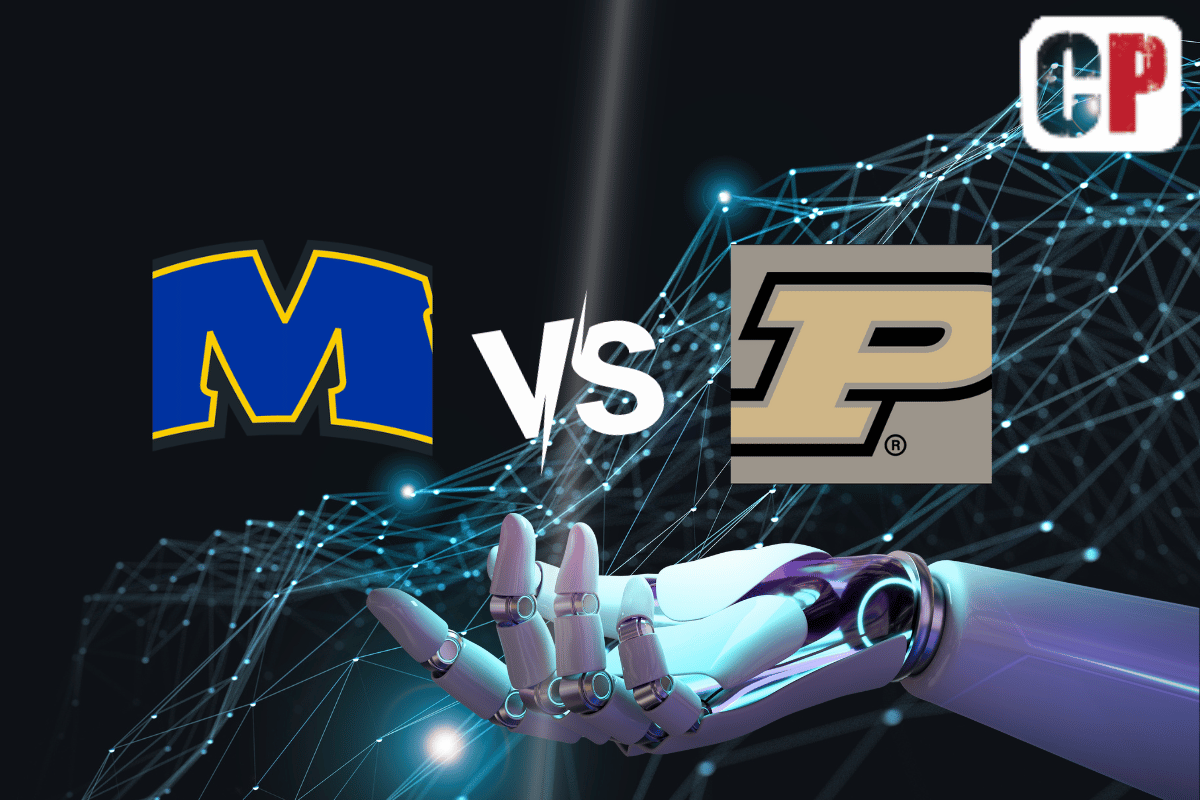 Morehead State Eagles at Purdue Boilermakers AI NCAA Basketball Prediction 11/10/2023