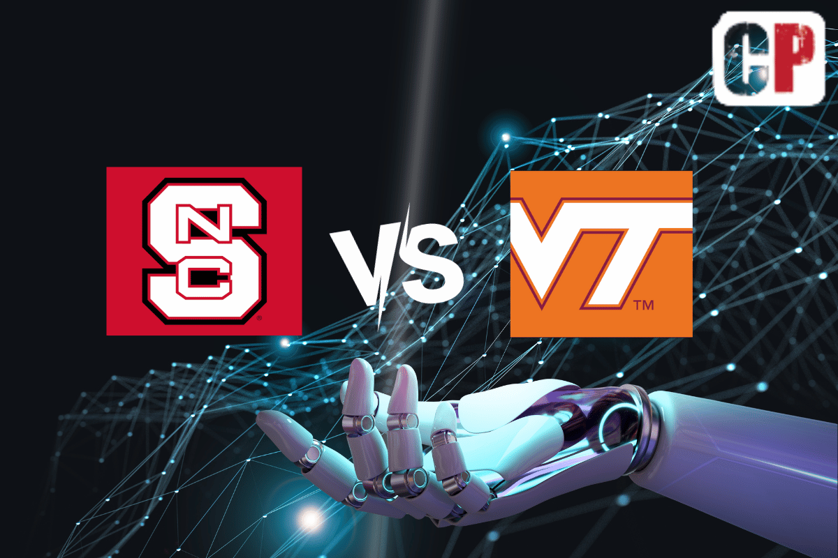 NC State Wolfpack at Virginia Tech Hokies AI NCAA Football Prediction 11/18/2023