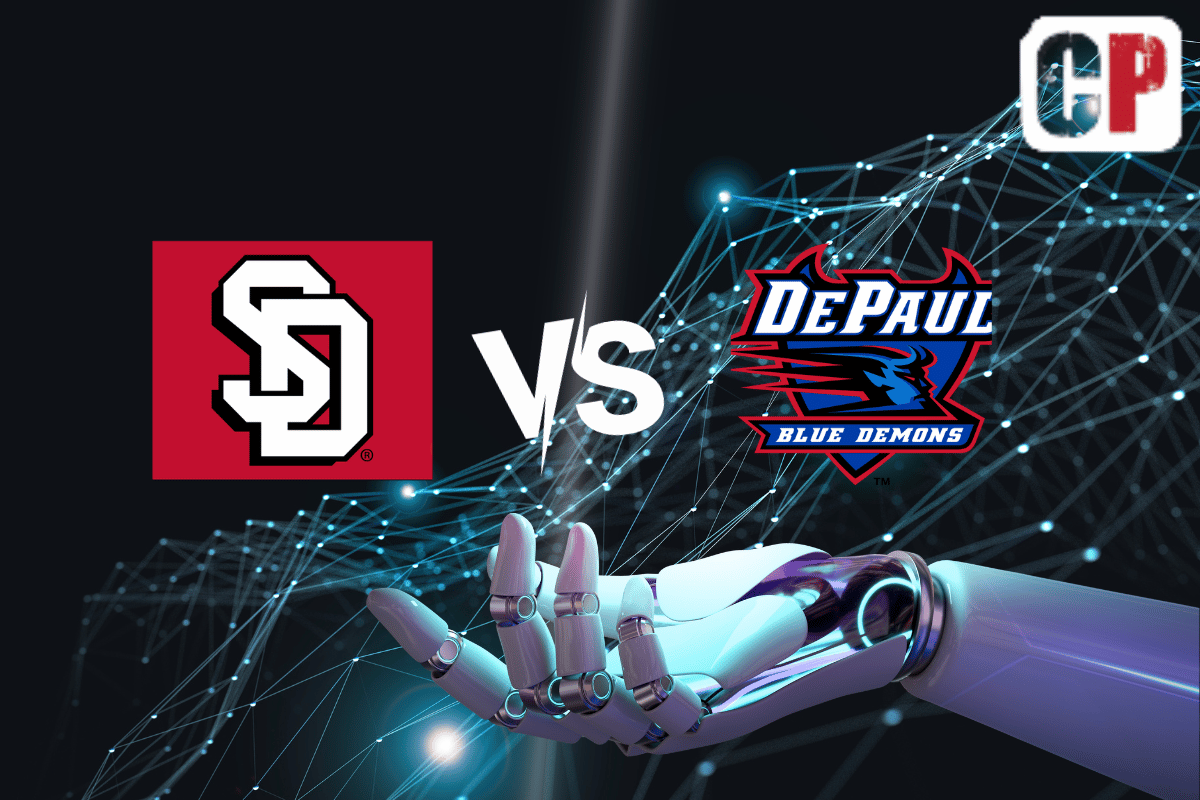 South Dakota Coyotes at DePaul Blue Demons AI NCAA Basketball Prediction 11/14/2023
