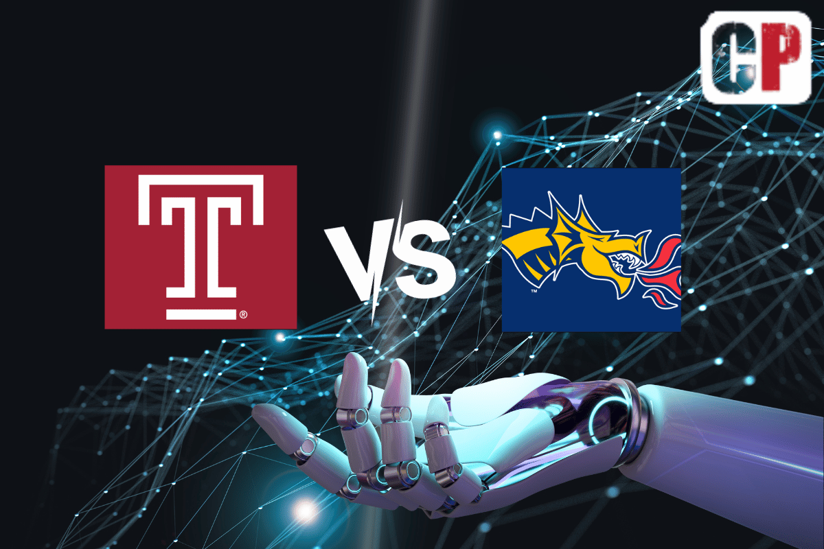 Temple Owls at Drexel Dragons AI NCAA Basketball Prediction 11/14/2023