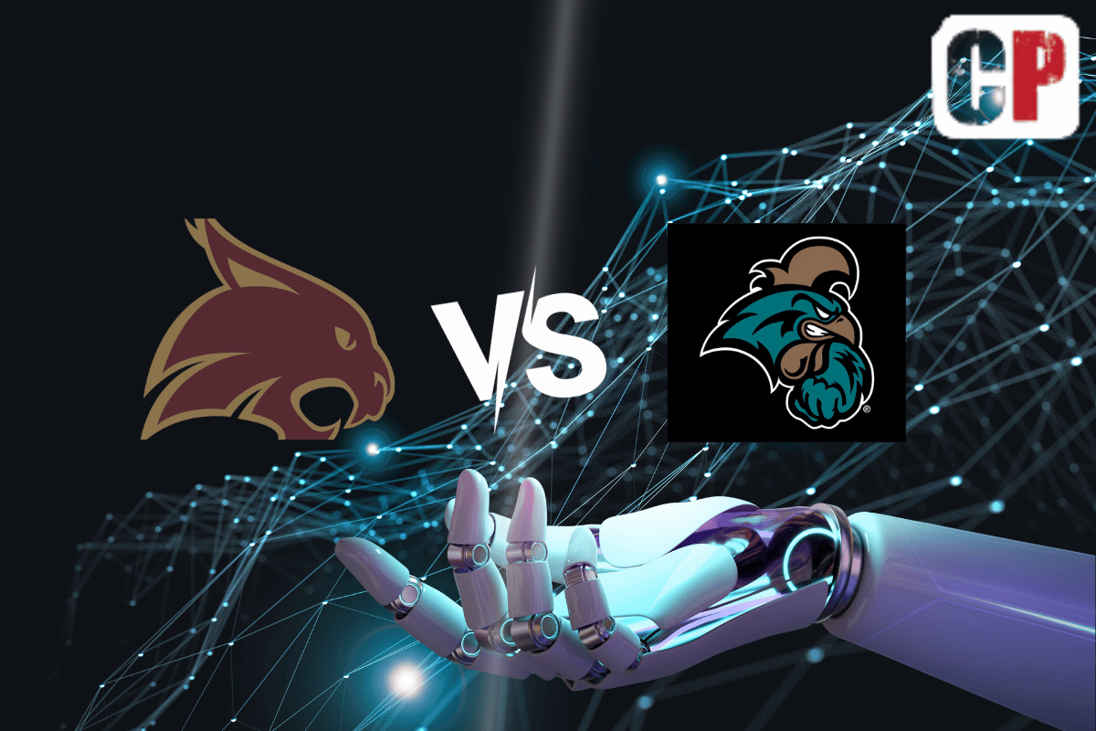 Texas State Bobcats at Coastal Carolina Chanticleers AI NCAA Football Prediction 11/11/2023
