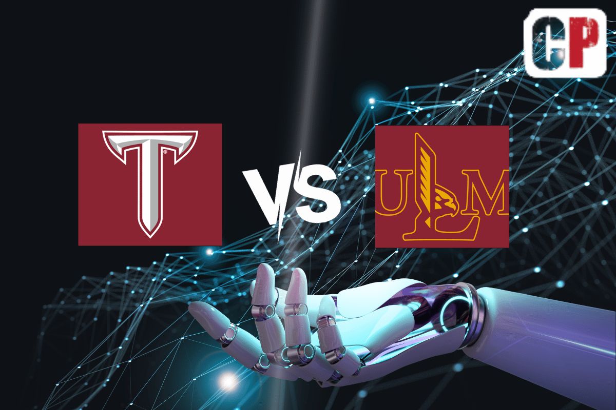 Troy Trojans at UL Monroe Warhawks AI NCAA Football Prediction 11/11/2023