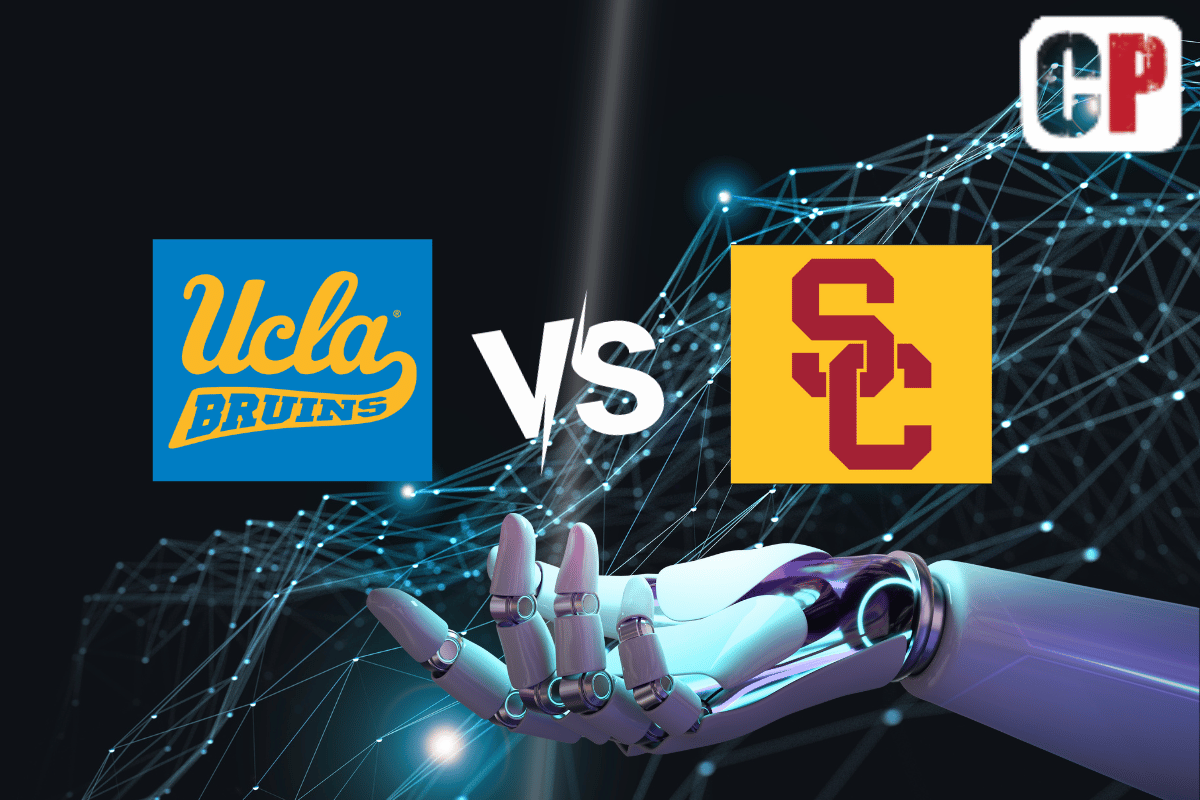 UCLA Bruins at USC Trojans AI NCAA Football Prediction 11/18/2023