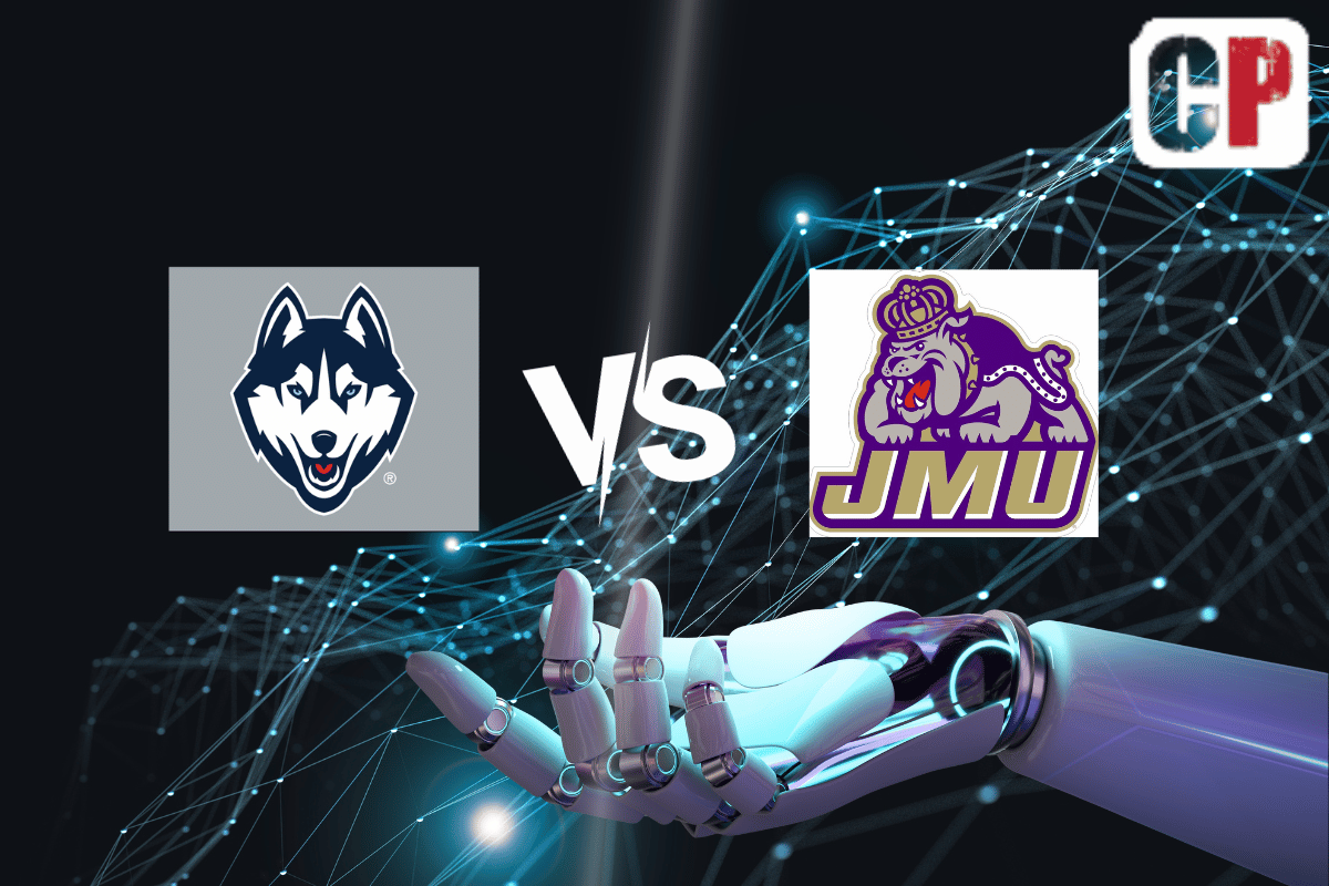 UConn Huskies at James Madison Dukes AI NCAA Football Prediction 11/11/2023
