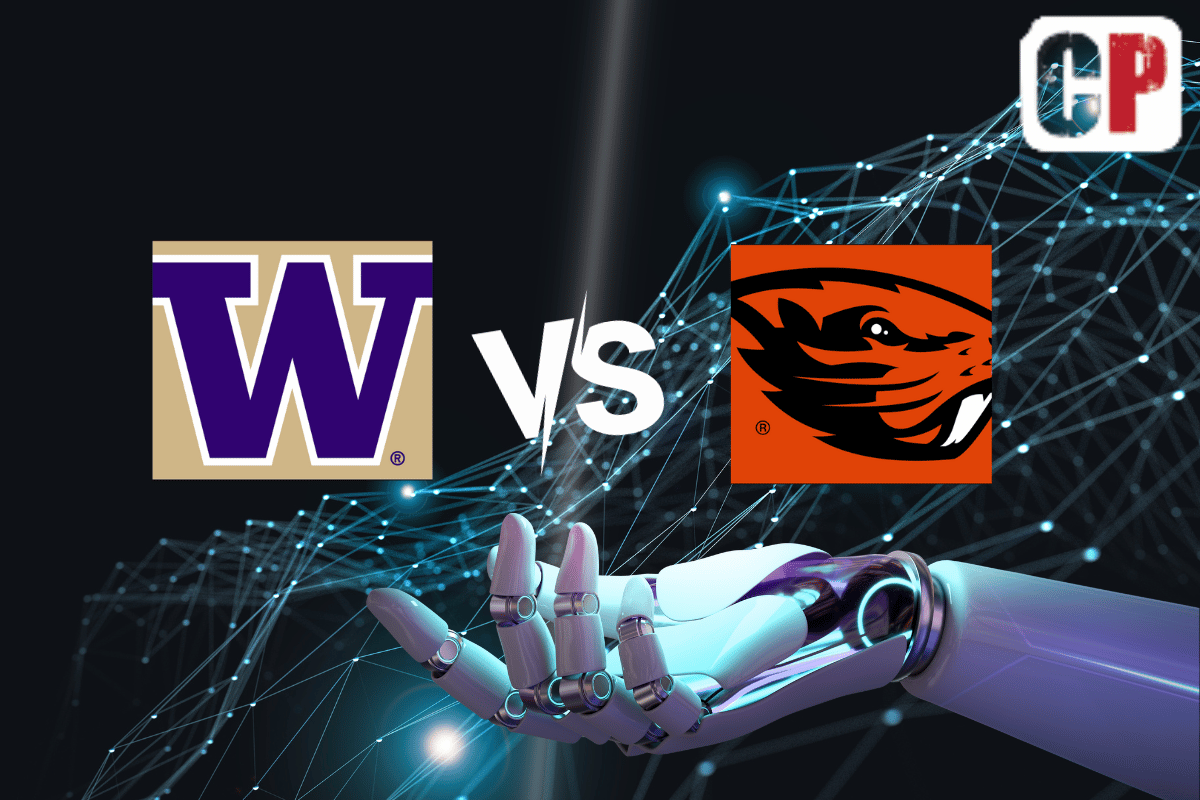 Washington Huskies at Oregon State Beavers AI NCAA Football Prediction 11/18/2023