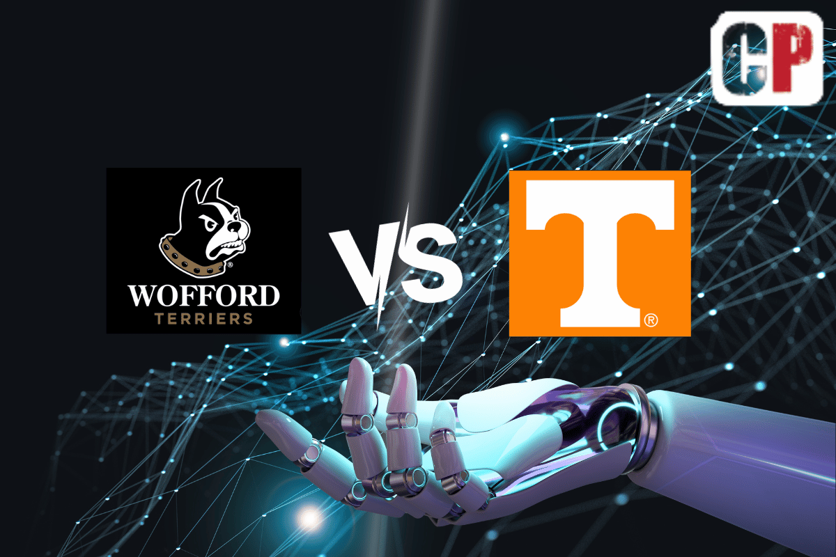 Wofford Terriers at Tennessee Volunteers AI NCAA Basketball Prediction 11/14/2023